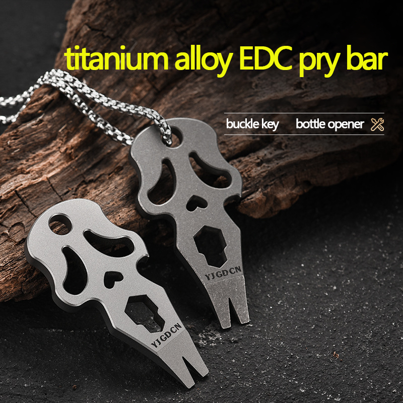 Titanium Pry Bar - Multifunctional Hex Key Wrench Multi-Tool EDC