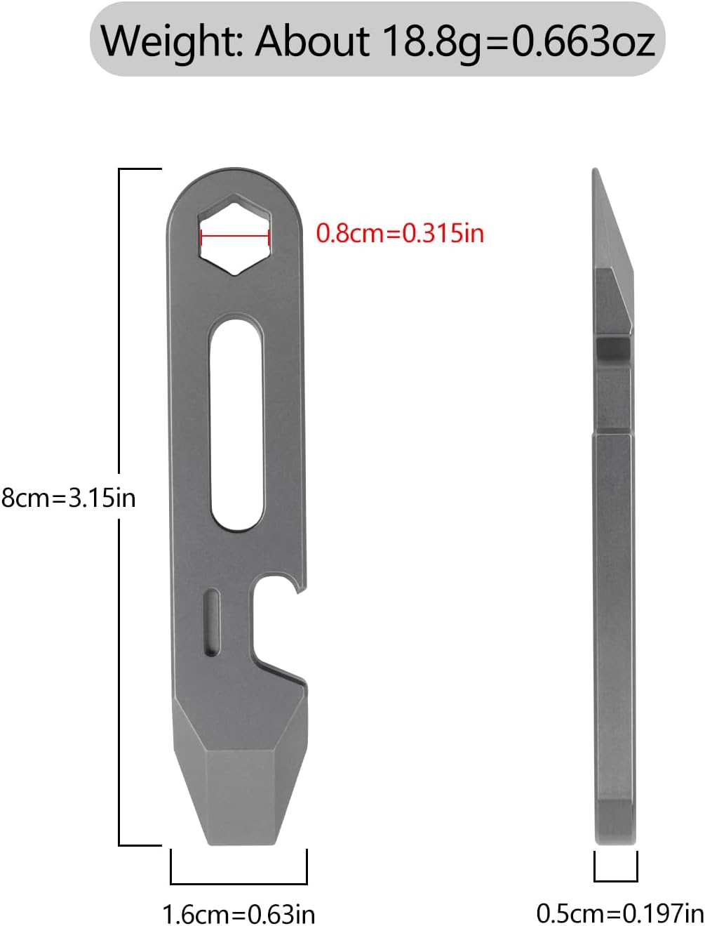 4-in-1 Titanium EDC Pry Bar Mu - Titanium Pry Bar 评论和价格