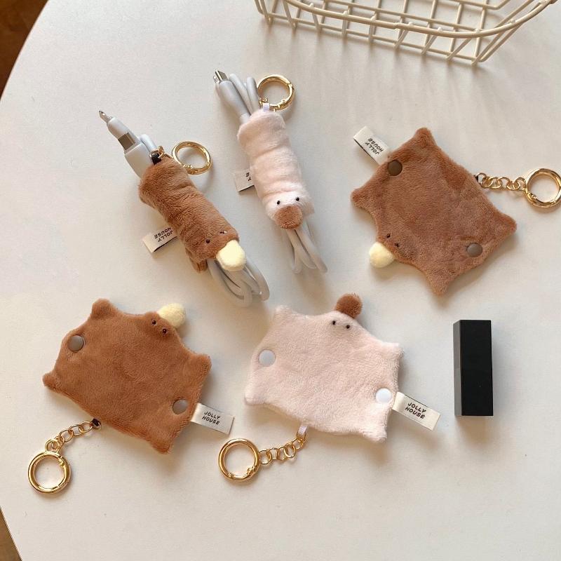 Lovely Fluffy Duck-bill Cable  - Cable Winder Keychain 评论和价格
