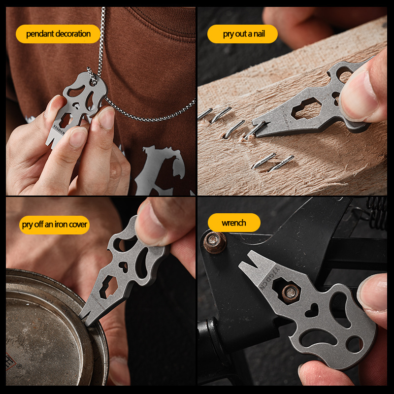 Multifunctional Hex Key Wrench - Titanium Pry Bar 评论和价格