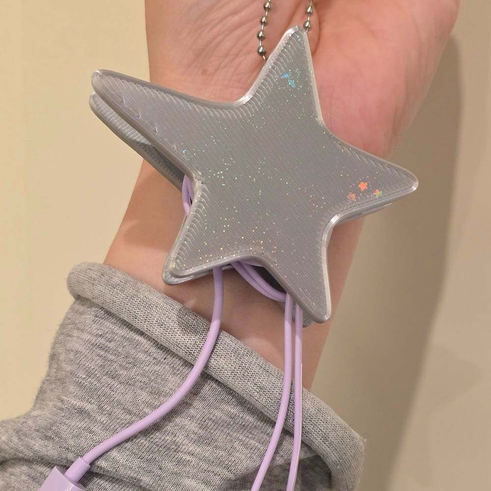 Y2K Style 3D Star Cable Holder - Cable Winder Keychain 评论和价格