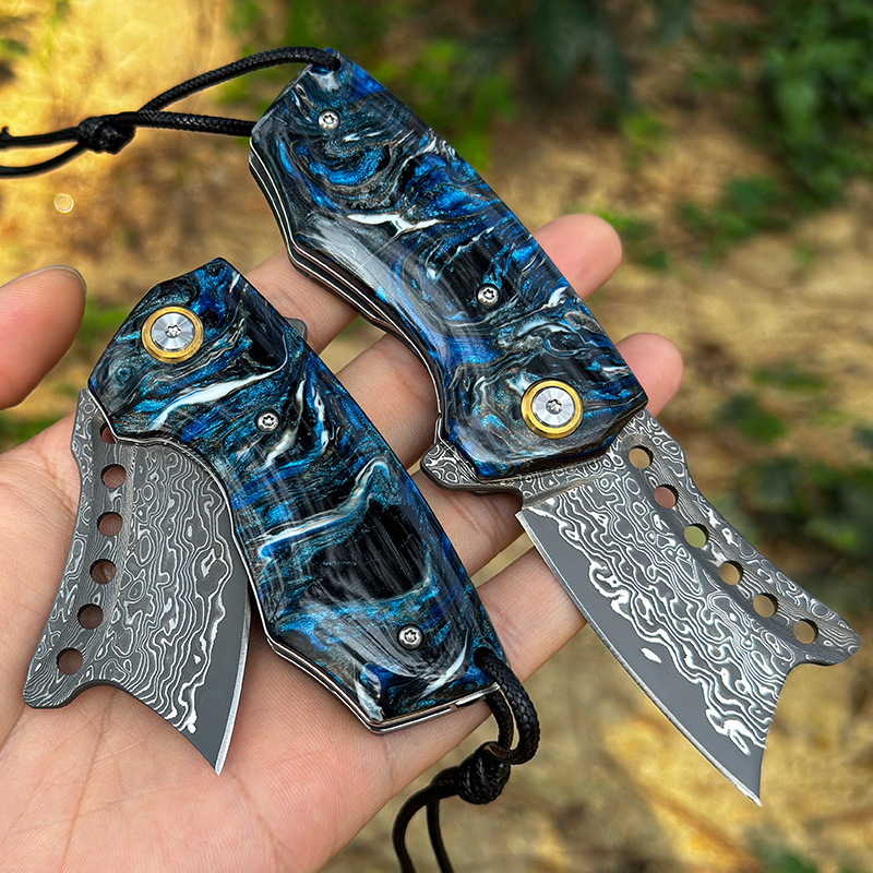 Handmade Damascus Steel Pocket - Edc Carry Pocket Knife 评论和价格