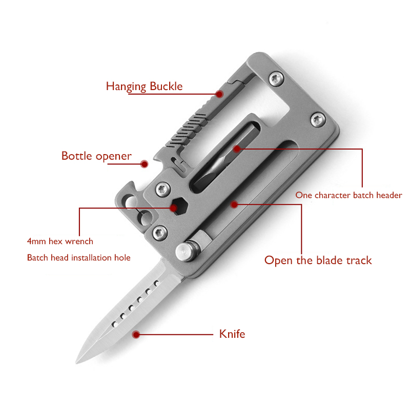 5 IN 1 Titanium Alloy Keychain - Multitool Credit Card 评论和价格