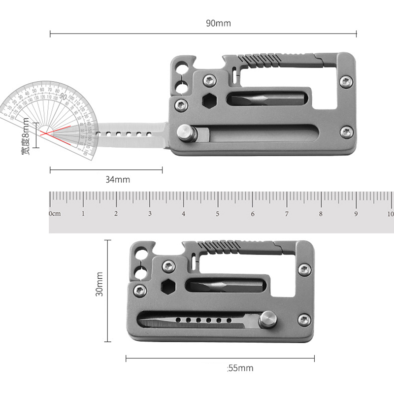 5 IN 1 Titanium Alloy Keychain - Multitool Credit Card 评论和价格
