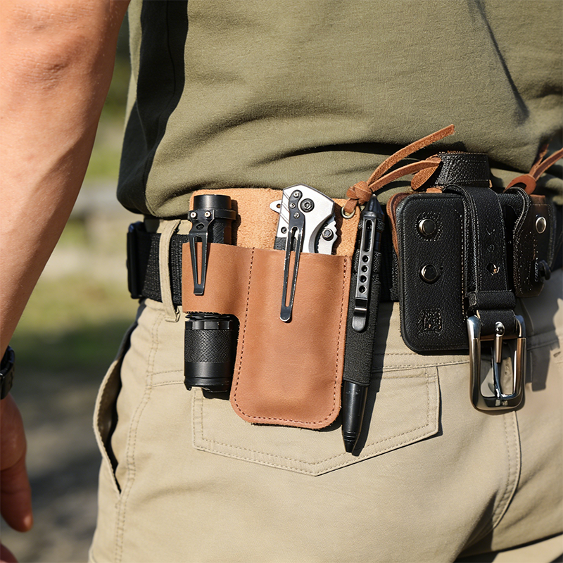 EDC Leather Flashlight Tool Ho - Edc Carry Holster 评论和价格
