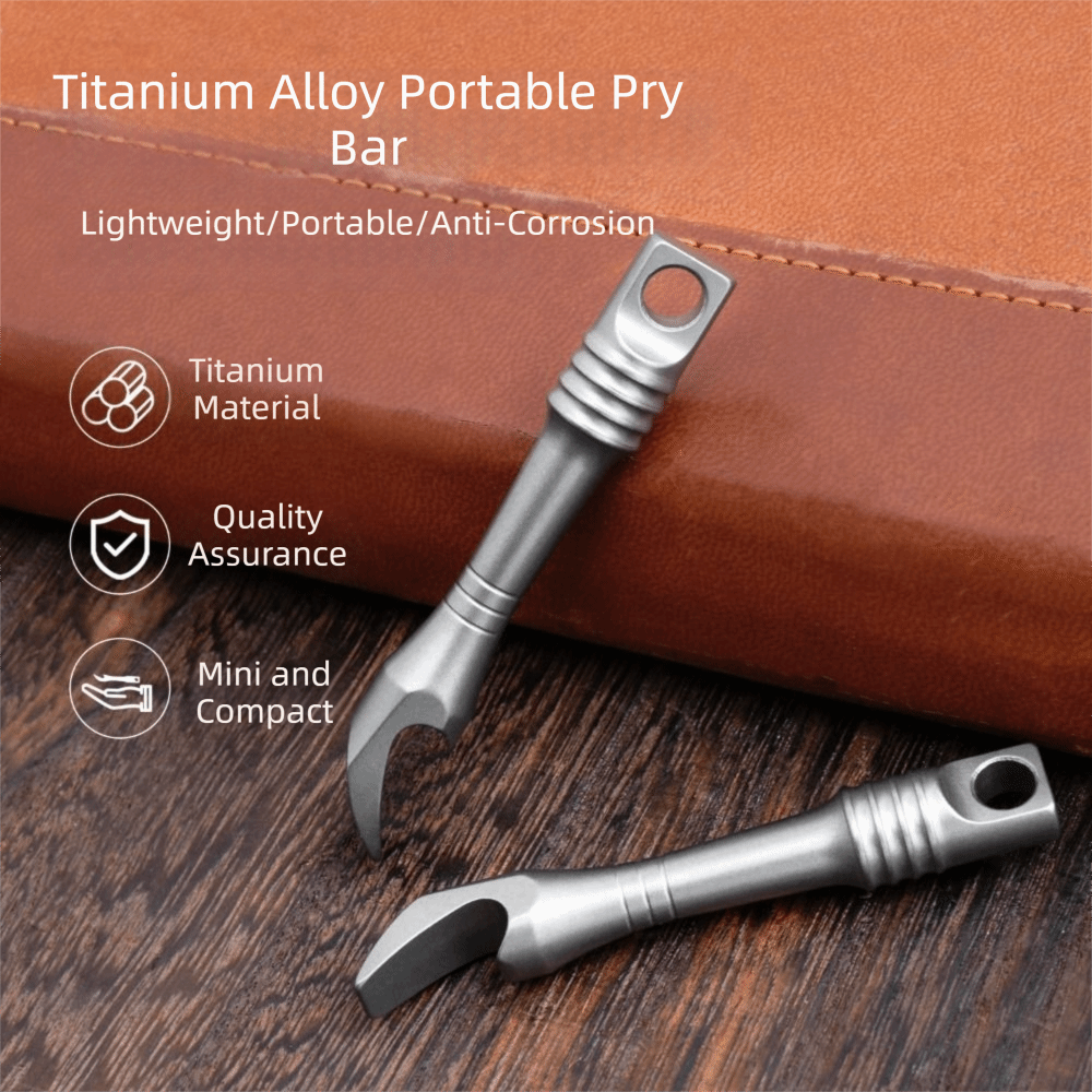Titanium Alloy Mini Keychain M - Titanium Pry Bar 评论和价格