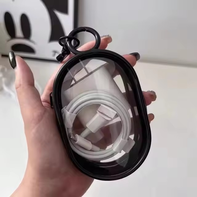 Portable Mini Clear Zipper Sto - Cable Winder Keychain 评论和价格