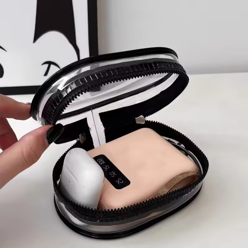Portable Mini Clear Zipper Sto - Cable Winder Keychain 评论和价格