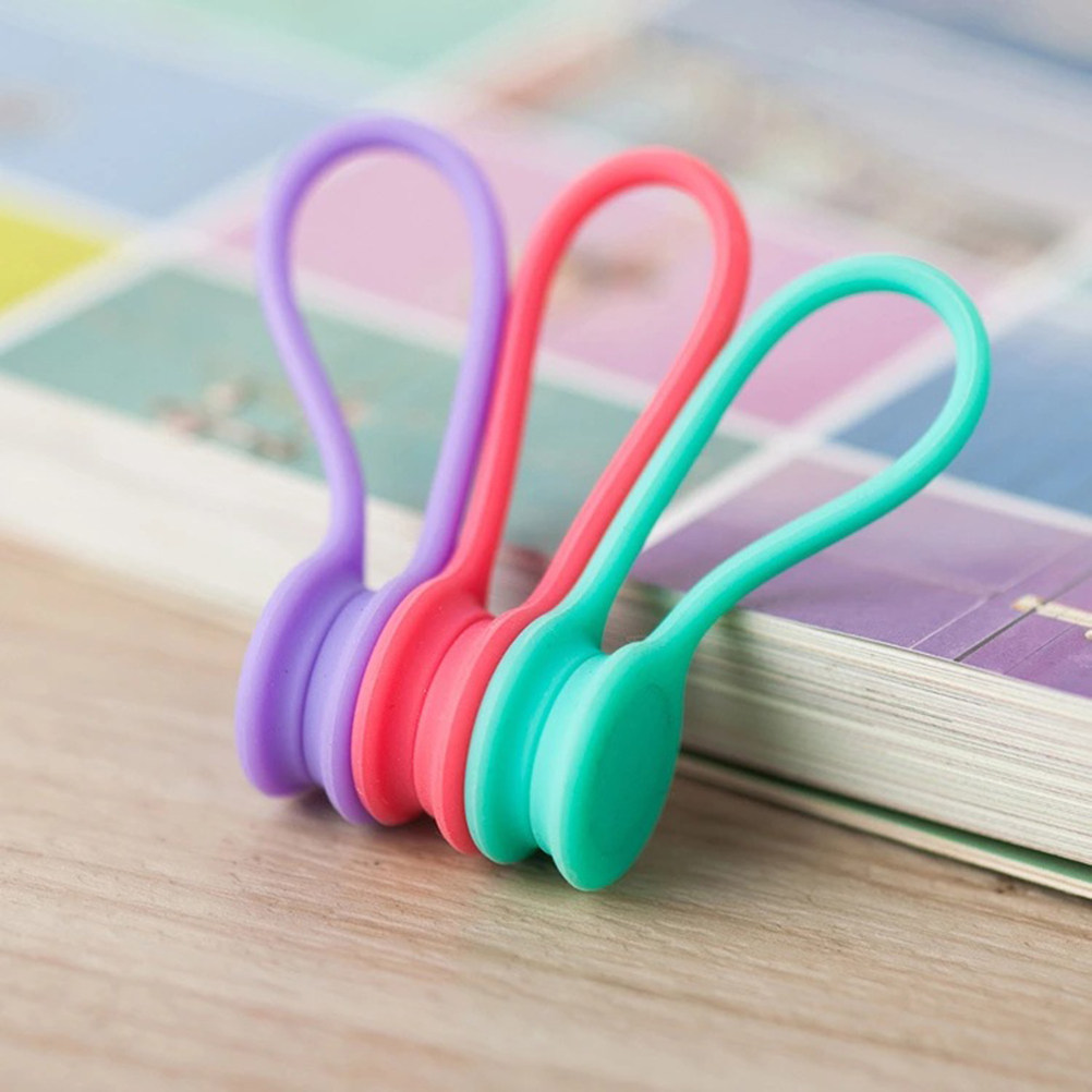 10Pcs Silicone Magnetic Earpho - Cable Winder Keychain 评论和价格