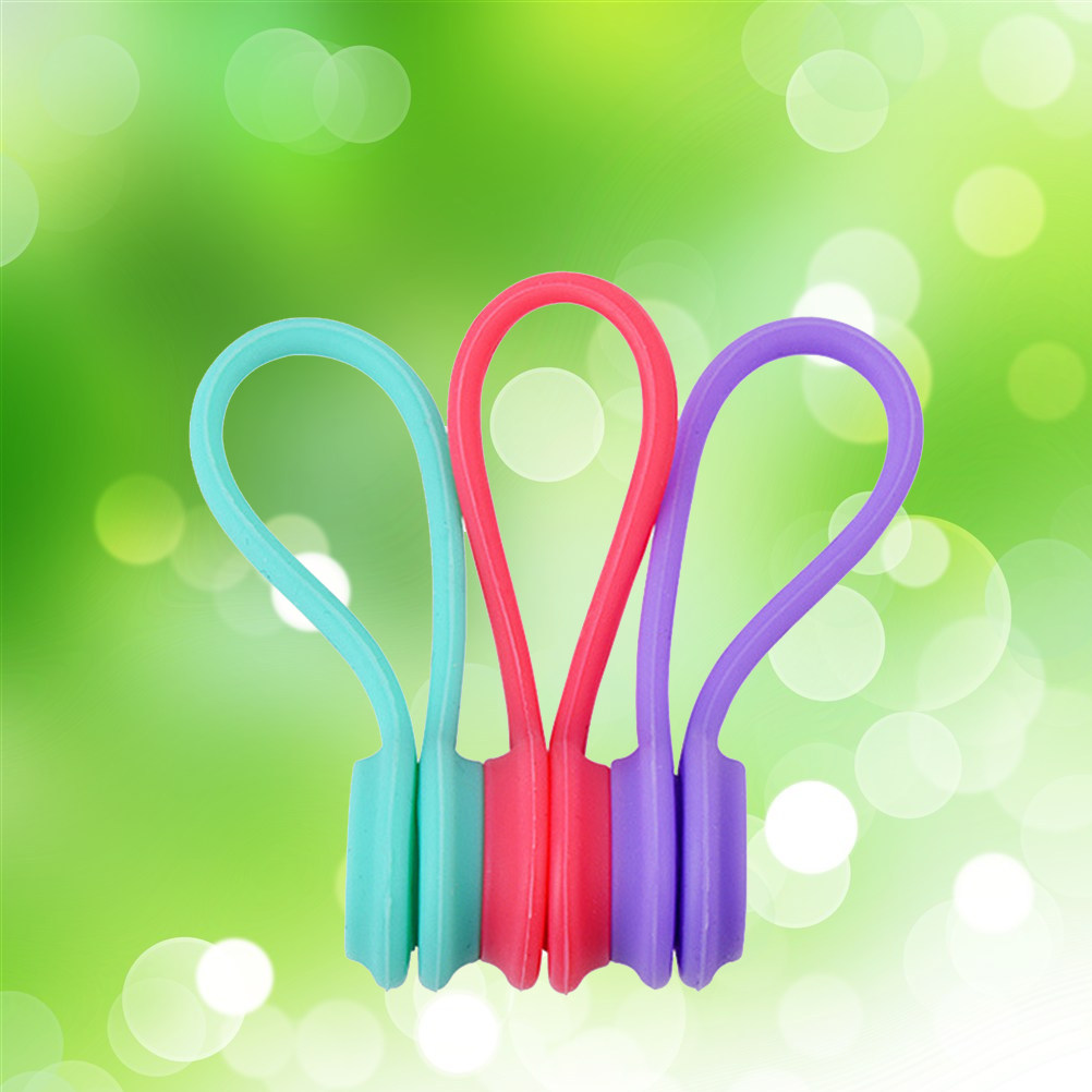 10Pcs Silicone Magnetic Earpho - Cable Winder Keychain 评论和价格