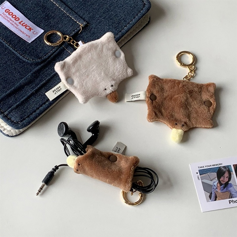 Plush Platypus Earphone Cord W - Cable Winder Keychain 评论和价格