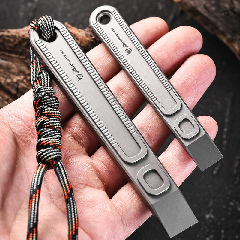 EDC Tool TC4 Titanium Alloy Sm - Titanium Pry Bar 评论和价格