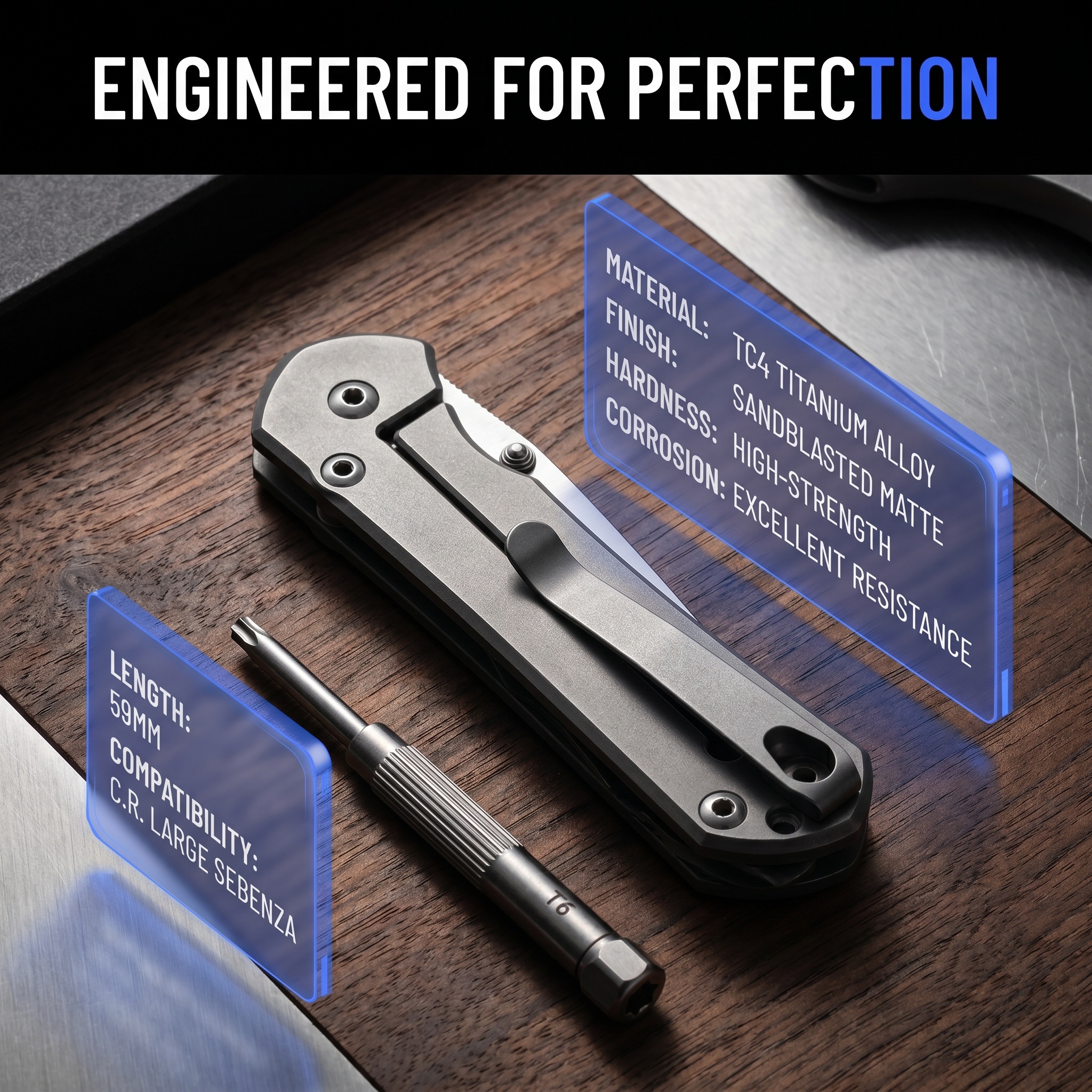 TC4 Titanium Pocket Clip For C - Edc Carry Pocket Knife 评论和价格