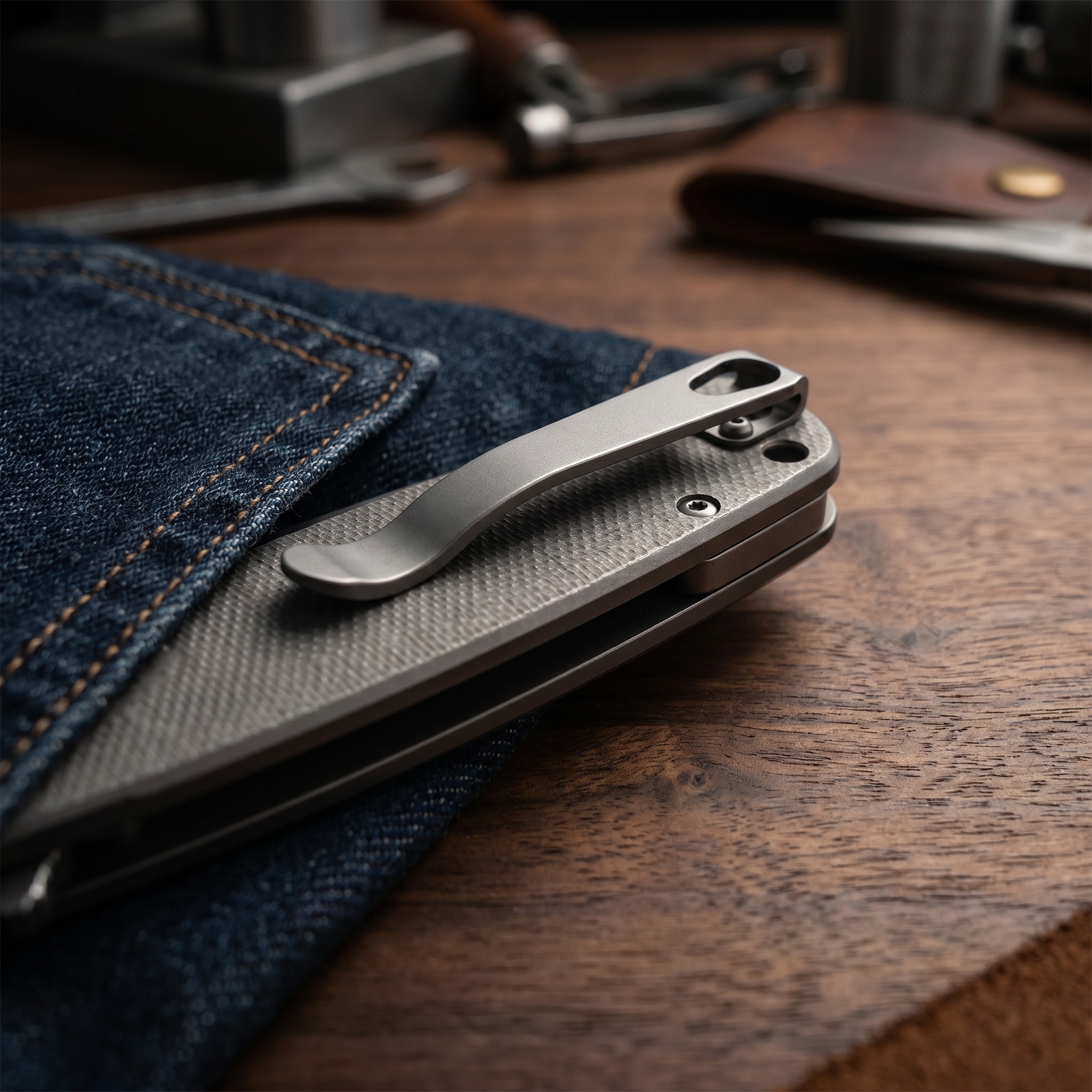 TC4 Titanium Pocket Clip For C - Edc Carry Pocket Knife 评论和价格