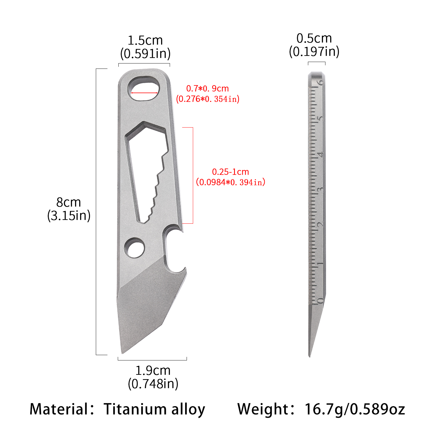 Multifunctional EDC pry bar, t - Titanium Pry Bar 评论和价格