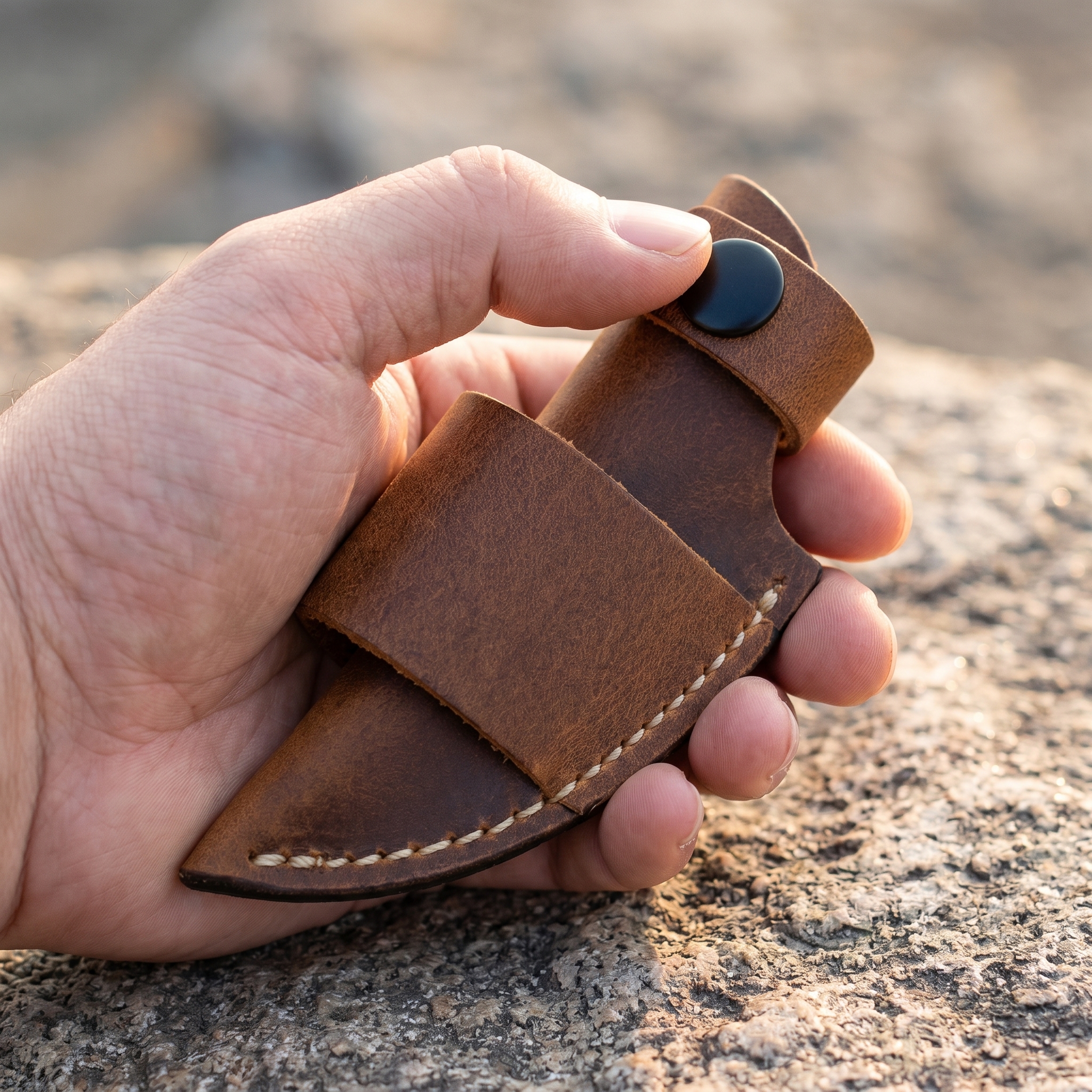 Vintage Leather Knife Sheath 1 - Edc Carry Belt Leather 评论和价格