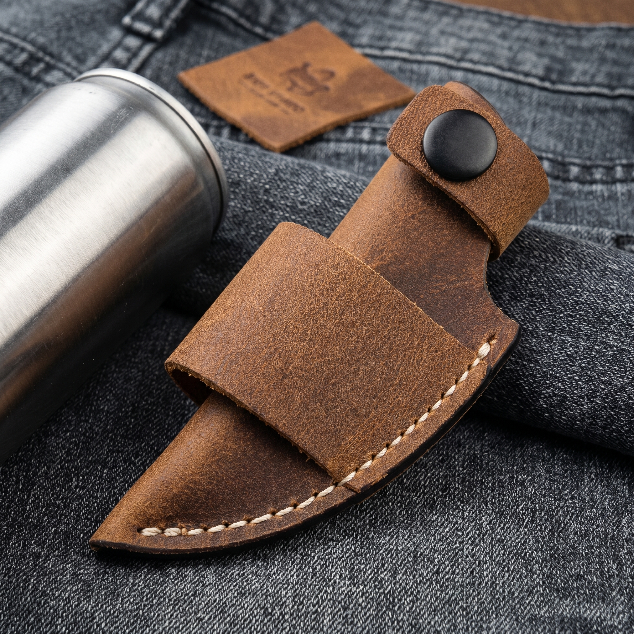 Vintage Leather Knife Sheath 1 - Edc Carry Belt Leather 评论和价格