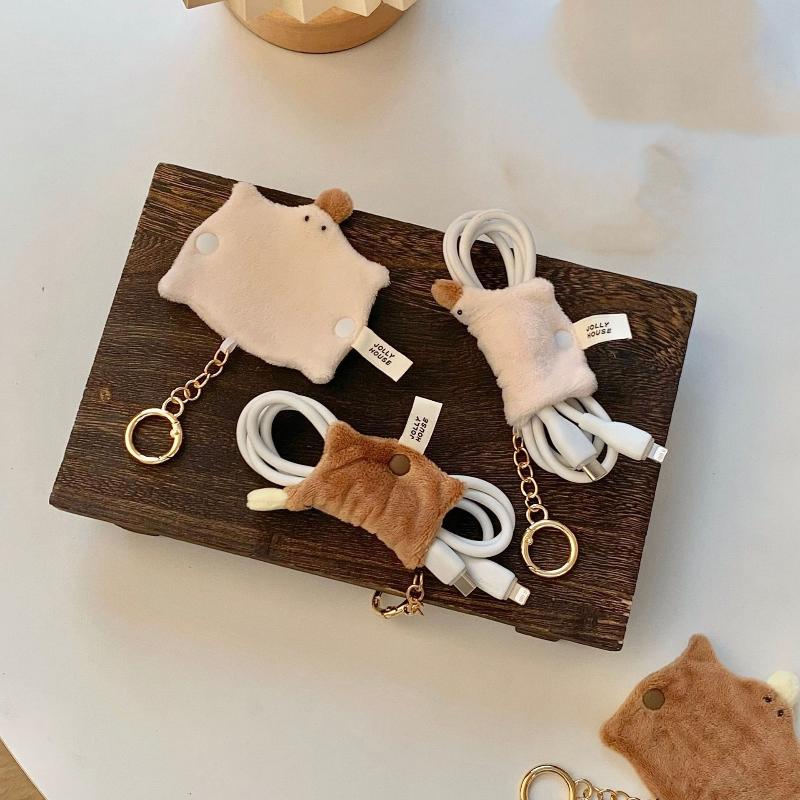 Lovely Fluffy Duck-bill Cable  - Cable Winder Keychain 评论和价格