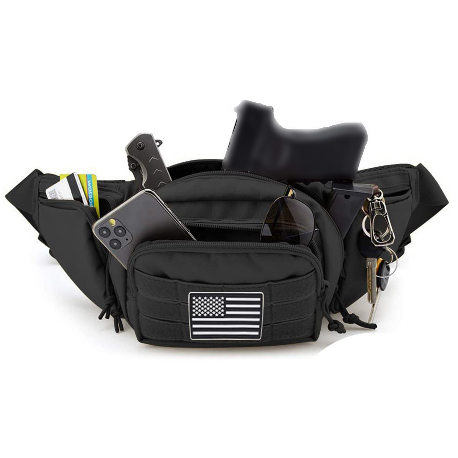 Tactical Fanny Pack Gun Holste - Edc Carry Bag For Pistol 评论和价格