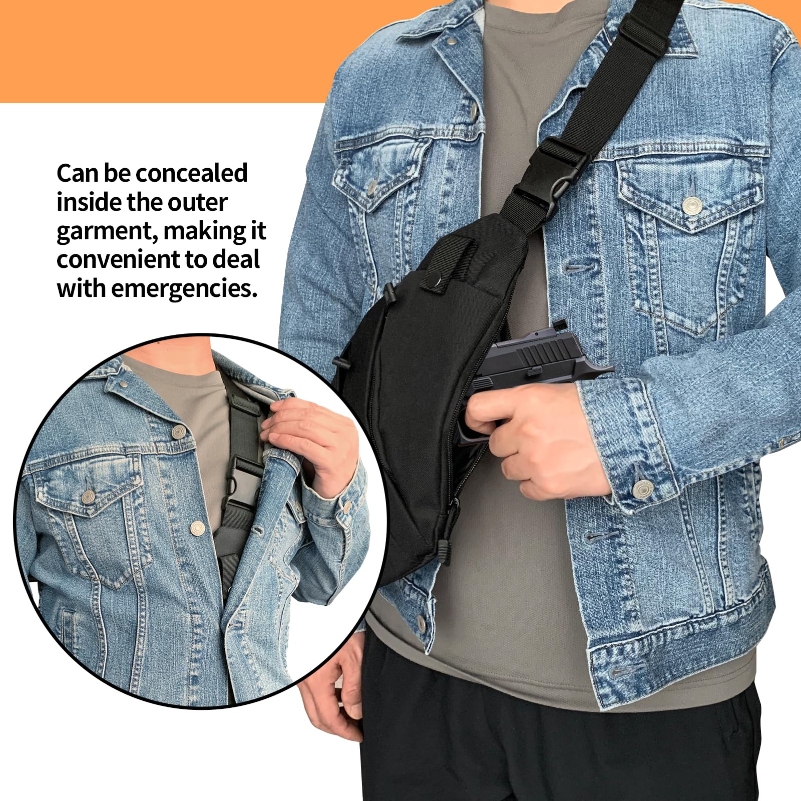 Tactical Crossbody Sling Bag E - Edc Carry Bag For Pistol 评论和价格