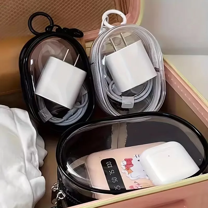 Portable Mini Clear Zipper Sto - Cable Winder Keychain 评论和价格